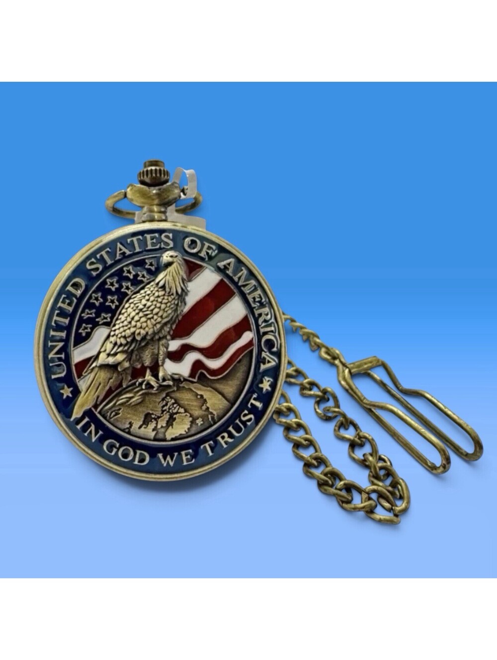 49008 - Invicta Vintage Americana Pocket Watch - 47mm, Bronze NIB NWT